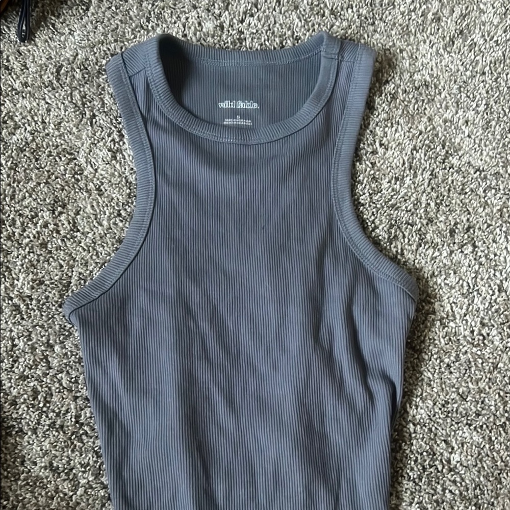 Wild Fable Fitted Gray Tank Top